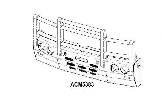 Acm5383 Merc Actros '07 15 5a Aldi Spec Bullbar Front Iso