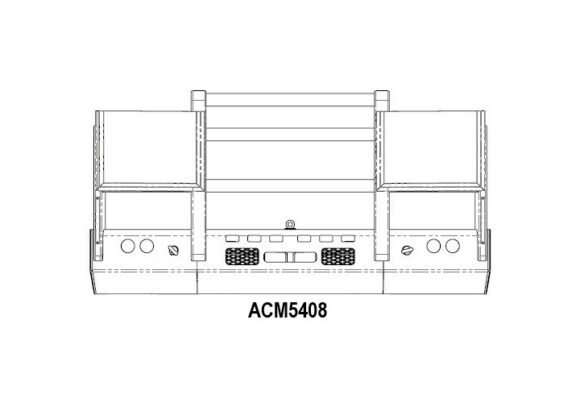 Acm5408 Daf Cf 75 85 '08 19 5a Straight Post Bullbar Dropin Oversize Front