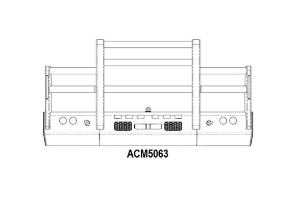 Acm5063 Daf Cf75 85 2008+ 5a Straight Post Bullbar Front