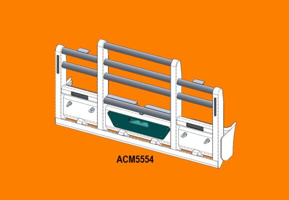 Acm5554 Kenworth T610sar 6a Ø90mm Pipe Bullbar Front Iso