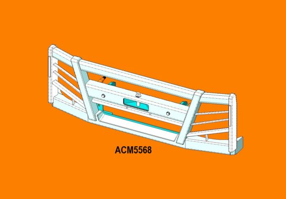 Acm5568 Volvo Fm 11 2023+ 5a Low Profile No Led Insert 'tipper' Bullbar Front Iso