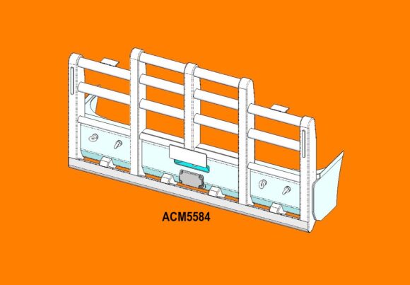 Acm5584 Kenworth K200 K220 7a Ø90mm Pipe Bullbar Acc Front Iso