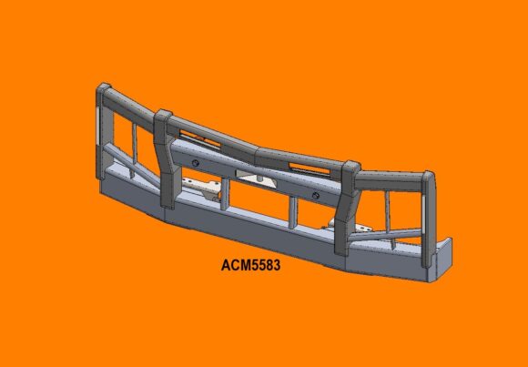 Acm5583 Mercedes Actros 16+ 3 Blade Grille 5a Low Prof Led Insert Bullbar Front Iso