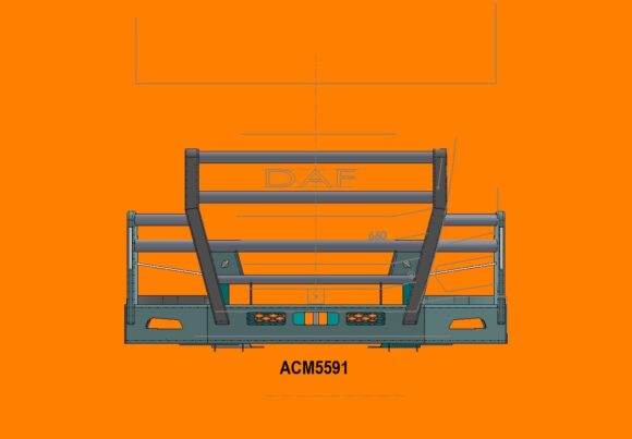 Acm5591 Daf Xg 24+ 5a High Top Bullbar Front1