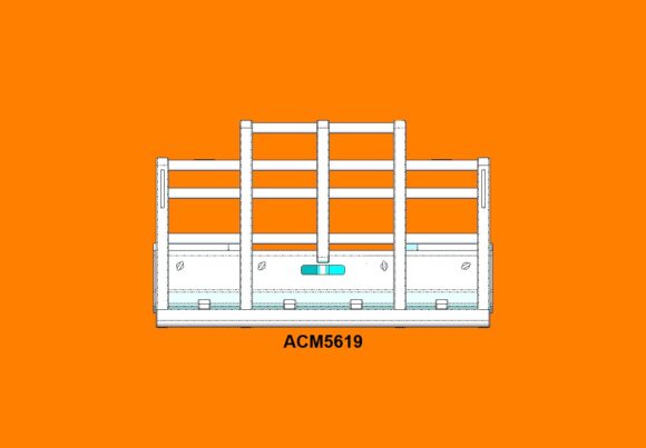 Acm5619 Kenworth T650 5 Post 6a Bullbar Straight Pipes