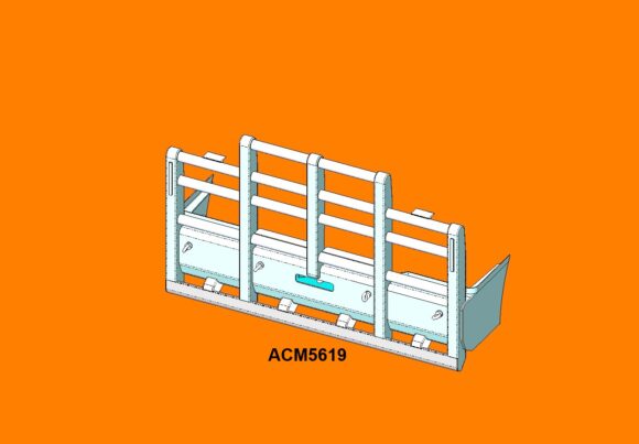 Acm5619 Kenworth T650 5 Post 6a Bullbar Straight Pipes Front Iso