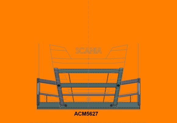 Acm5627 Scania Next Gen R P G Cab 5a Mid Profile Bullbar Front