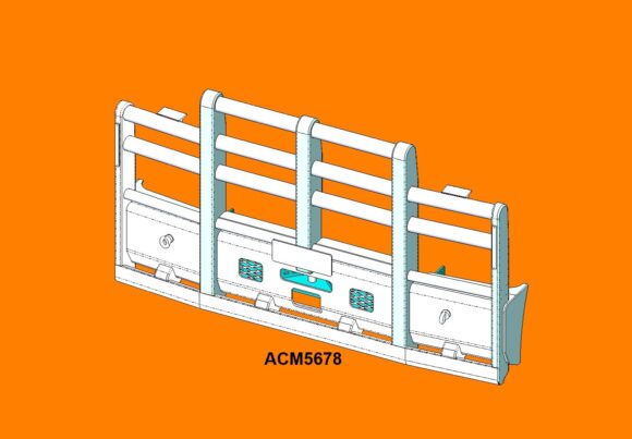 Acm5678 Mack Trident Af 08+ & 12+ 7a Ø90mm Pipe Bullbar Front Iso
