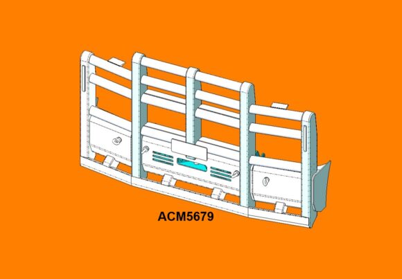 Acm5679 Mack Superliner Titan 08+ 7a Ø90mm Pipe Bullbar Front Iso