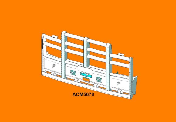 Acm5678 Mack Trident Af 08+ & 12+ 7a Ø90mm Pipe Bullbar Fnt Isoa